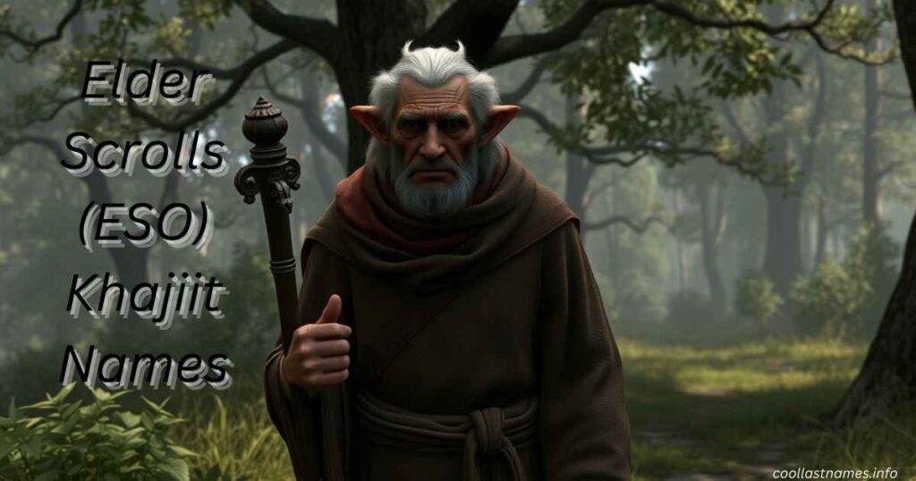 Elder Scrolls (ESO) Khajiit Names