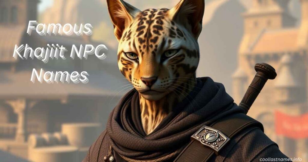 Famous Khajiit NPC Names