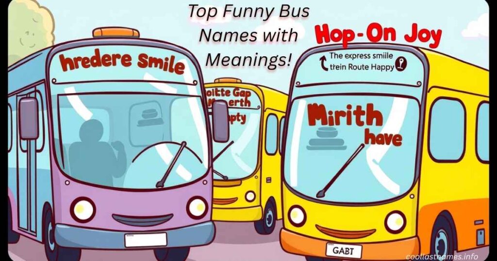 Top Funny Bus Names with Meanings!