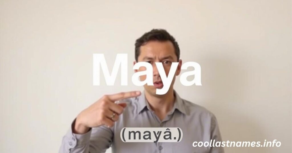 How to pronounce Maya