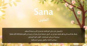 Sana meaning in Arabic