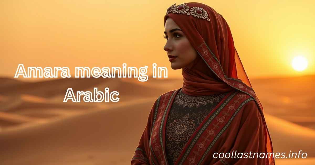 Amara meaning in Arabic