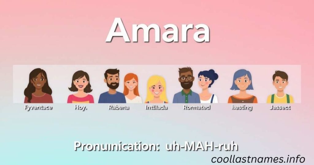 How to pronounce Amara