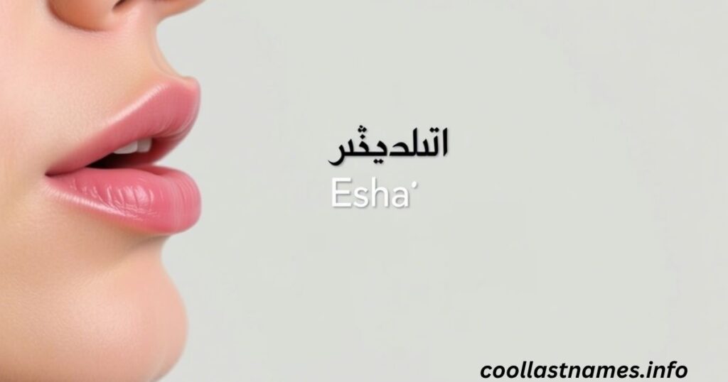 How to pronounce Esha