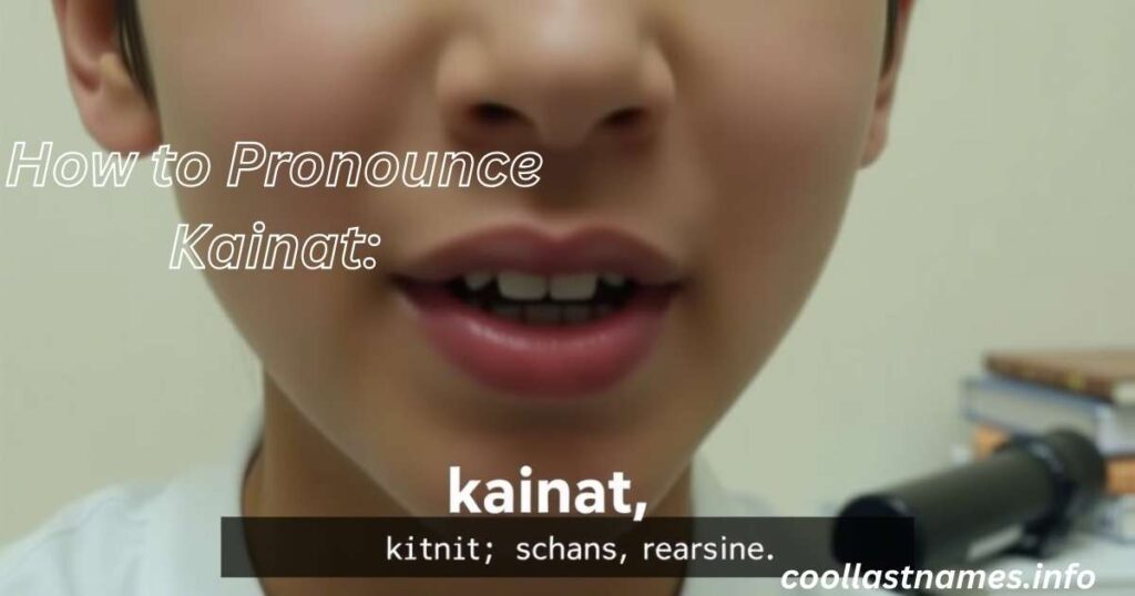 How to Pronounce Kainat: