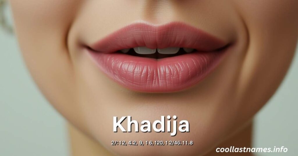 How to pronounce Khadija: