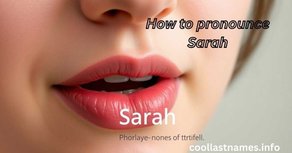 How to pronounce Sarah