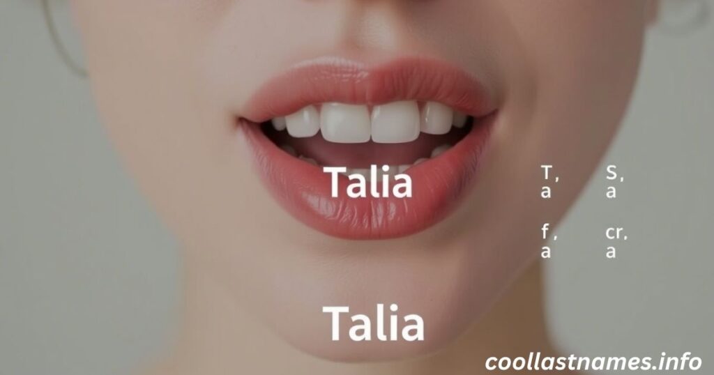 How to pronounce Talia:
