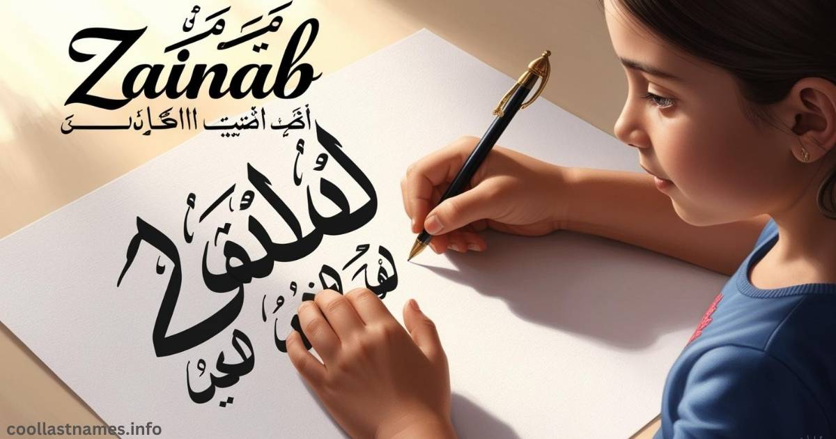 How to write Zainab in Arabic