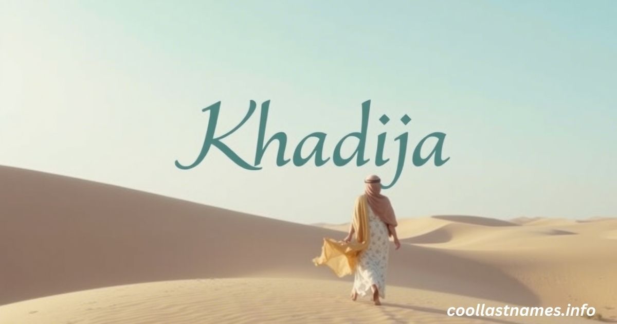 Khadija meaning in Arabic