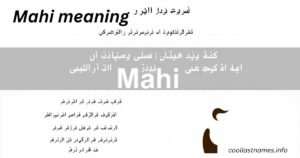 Mahi meaning