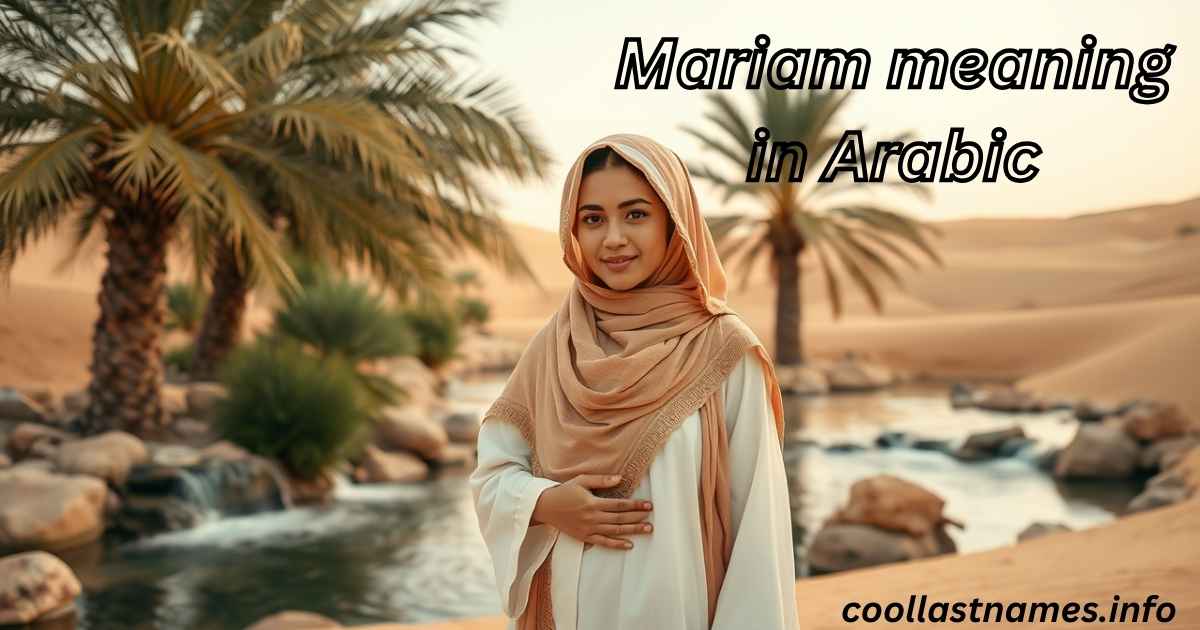 Mariam meaning in Arabic