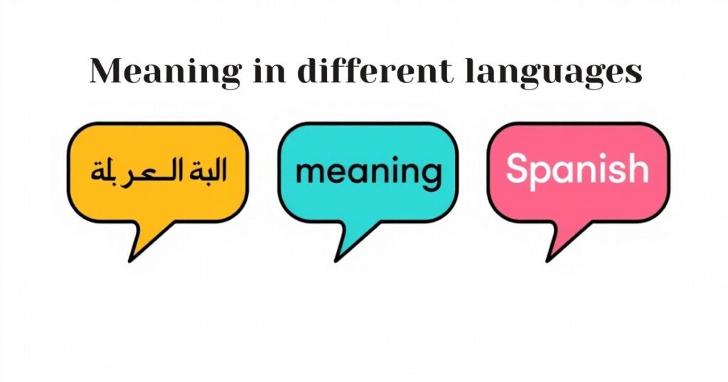Meaning in different languages
