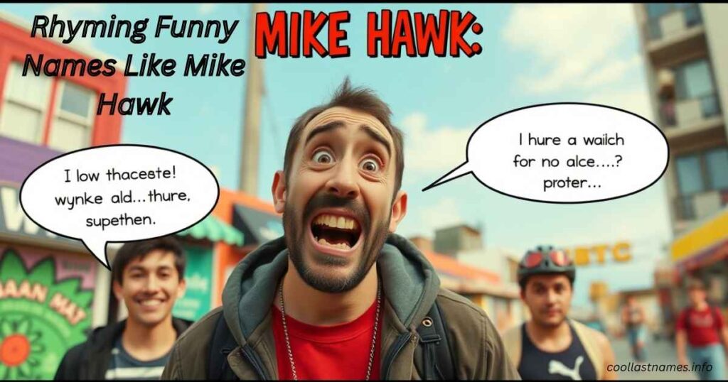 Rhyming Funny Names Like Mike Hawk