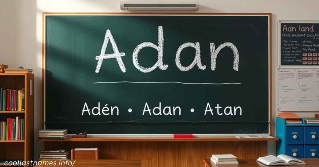 Spelling variations of Adan