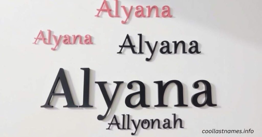 Spelling Variations of Alyana