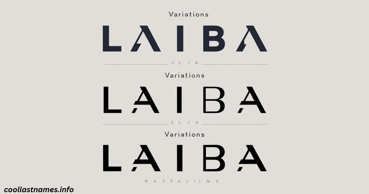 Spelling variations of Laiba