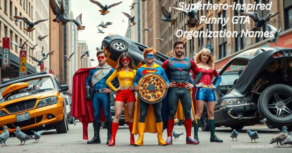 Superhero-Inspired Funny GTA Organization Names
