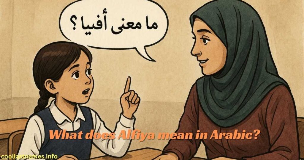 What does Alfiya mean in Arabic?