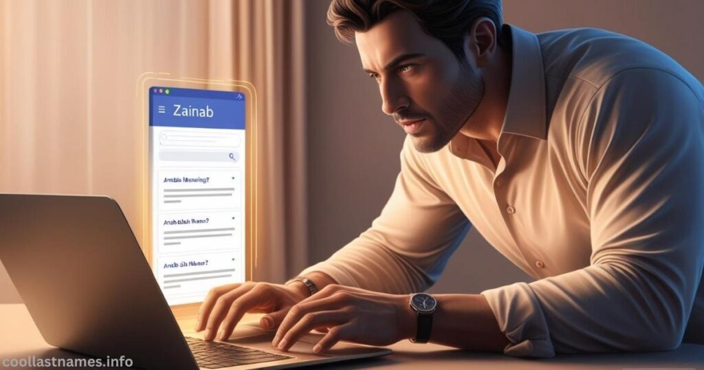 What does Zainab mean in Arabic?
