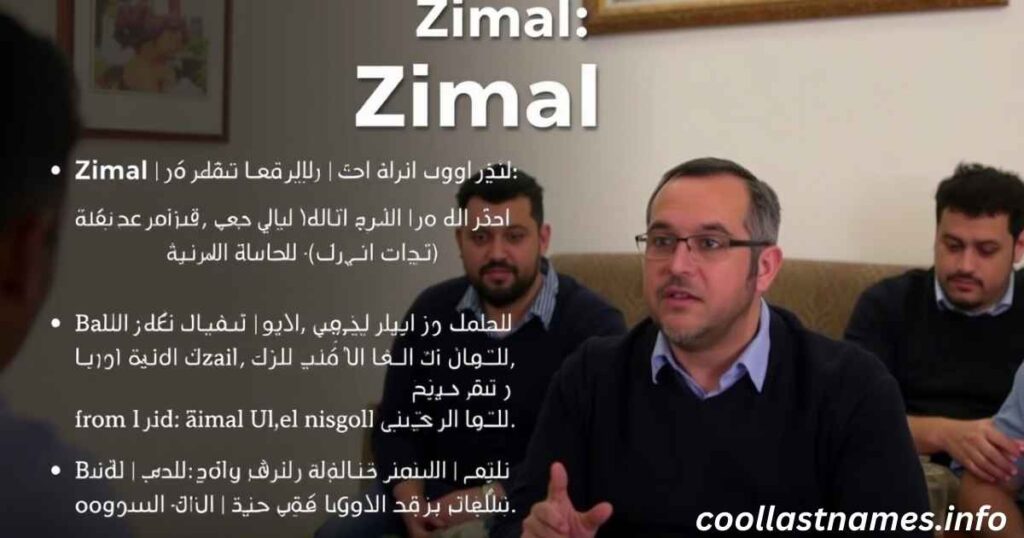 What Does Zimal meaning in Arabic?
