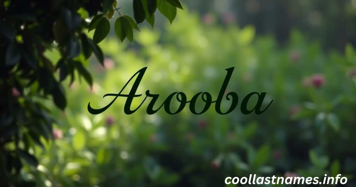 Arooba meaning in Arabic
