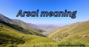 Arsal meaning