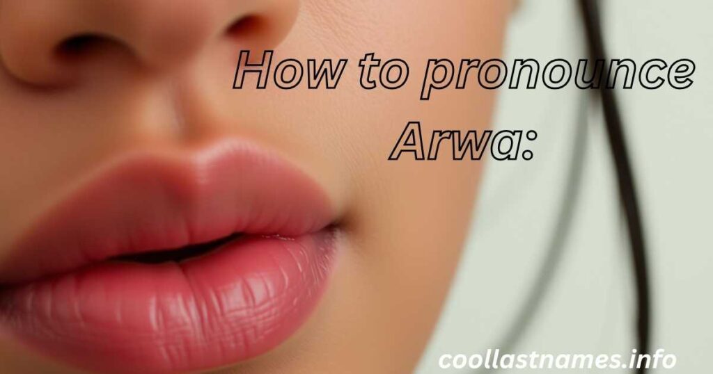How to pronounce Arwa: