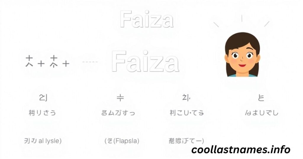 How to pronounce Faiza: