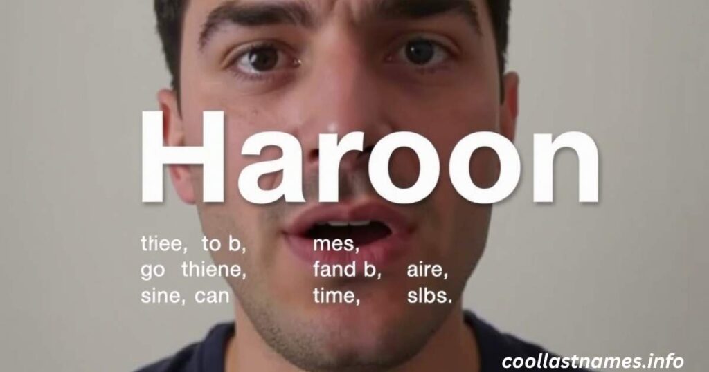 How to pronounce Haroon