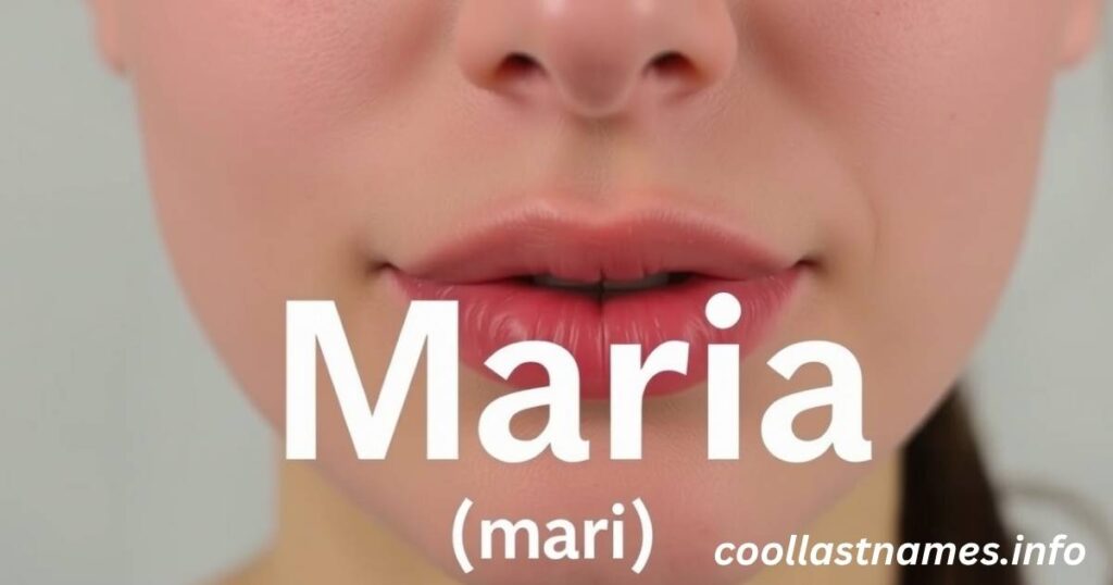 How to pronounce Maria: