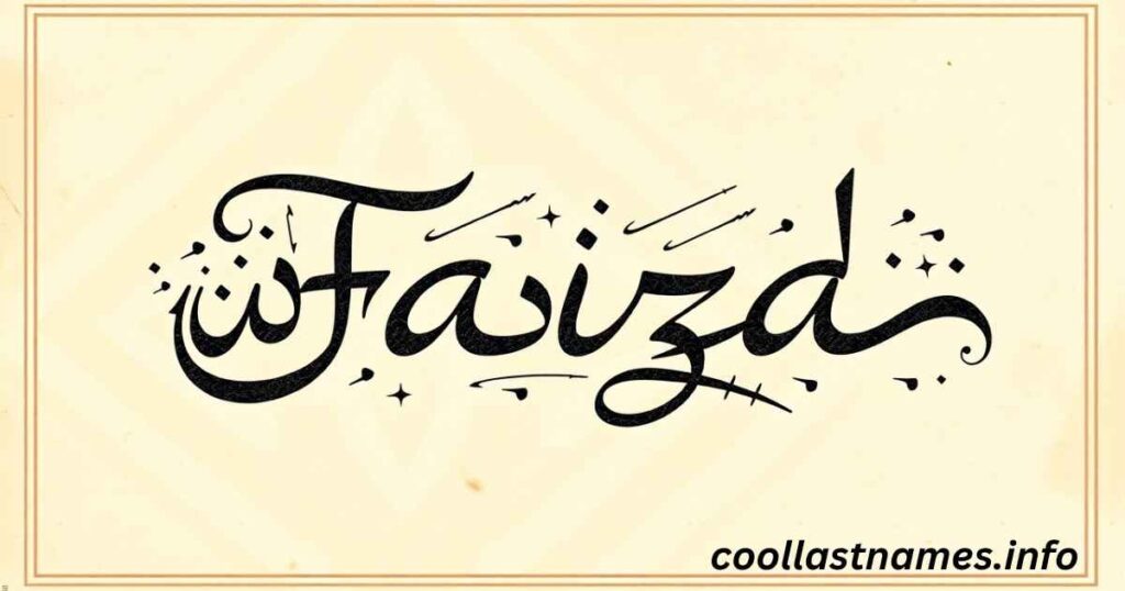 How to write Faiza in Arabic: