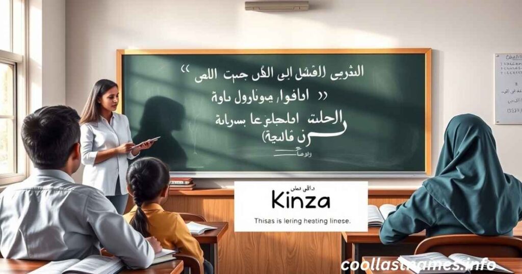 What does Kinza mean in Arabic?