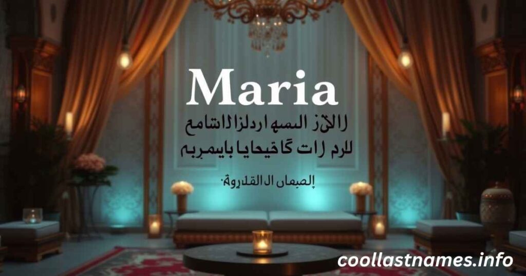 What does Maria meaning in Arabic?