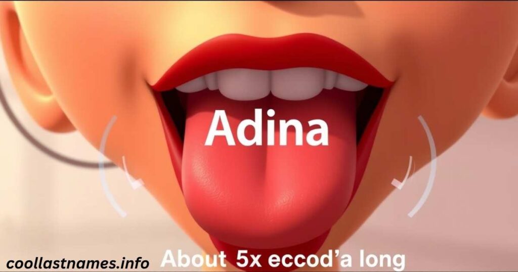 How to pronounce Adina: