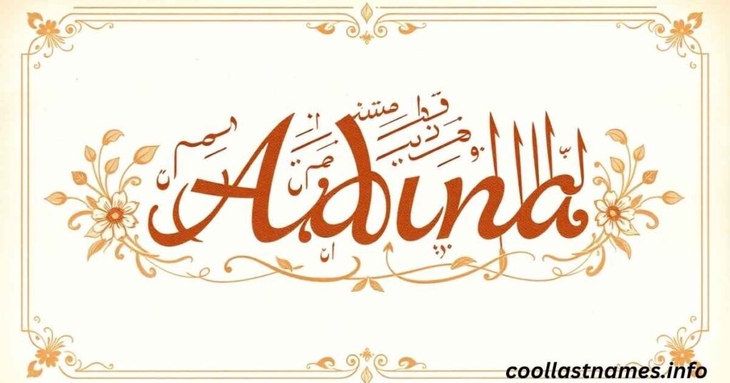 What does Adina mean in Arabic?